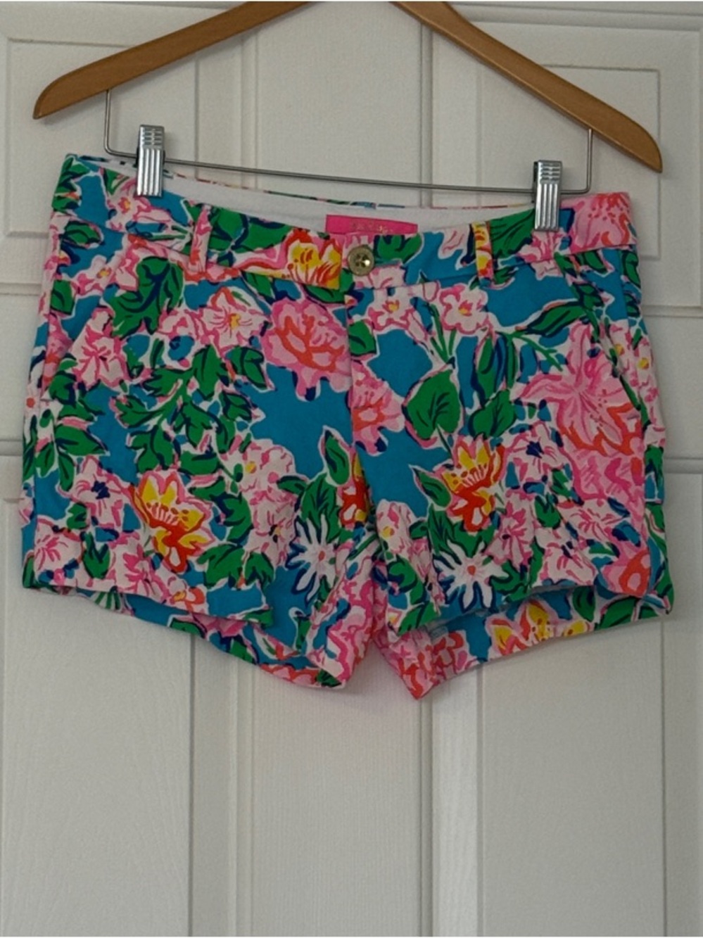 Lilly Pulitzer Tropical Floral Shorts - Pink, Blue & Green